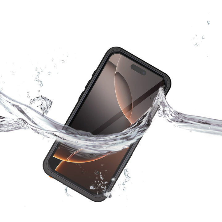 ARMOR-X iPhone 16 Pro Max Waterproof Case IP68 shock & water proof Cover. IP68 Waterproof with fully submergible to 6.6' / 2 meter.