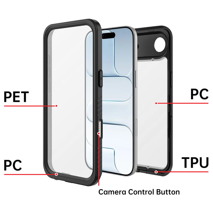 ARMOR-X iPhone 17 Air Waterproof Case IP68 shock & water proof Cover. High quality TPU and PC material ensure fully protected from extreme environment - snow, ice, dirt & dust particles.