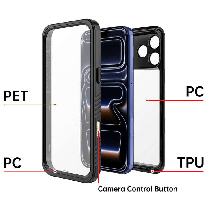 ARMOR-X iPhone 17 Pro Waterproof Case IP68 shock & water proof Cover. High quality TPU and PC material ensure fully protected from extreme environment - snow, ice, dirt & dust particles.