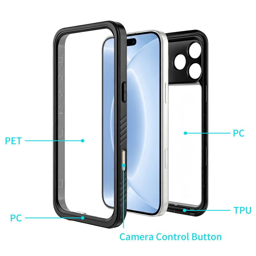 ARMOR-X iPhone 18 Pro Max Waterproof Case IP68 shock & water proof Cover. High quality TPU and PC material ensure fully protected from extreme environment - snow, ice, dirt & dust particles.