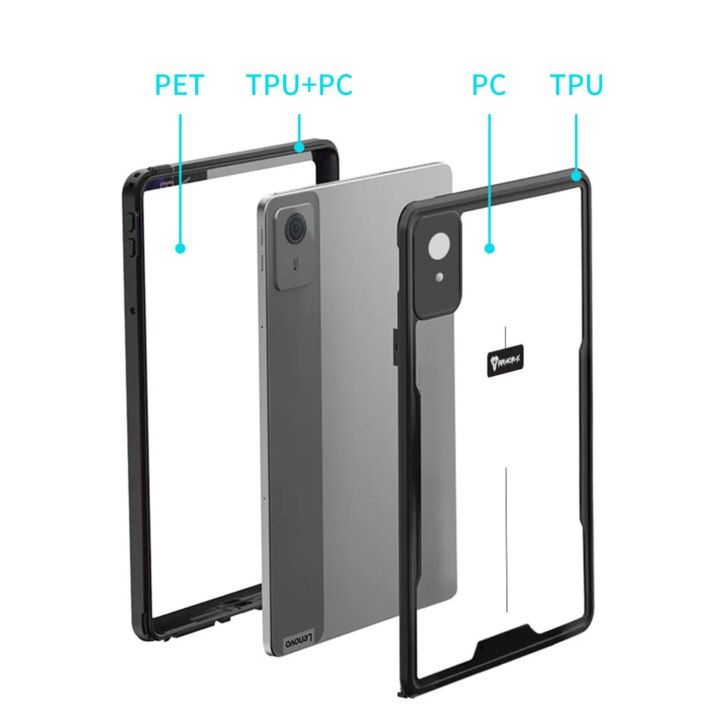 ARMOR-X Lenovo Tab Waterproof Case IP68 shock & water proof Cover. Rugged Design with drop proof protection.