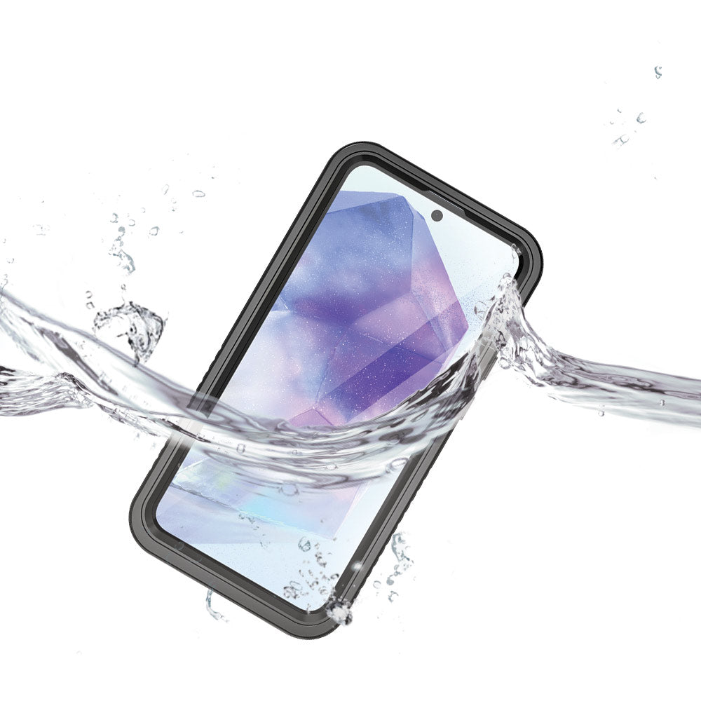 ARMOR-X Samsung Galaxy A55 5G SM-A556 Waterproof Case IP68 shock & water proof Cover. IP68 Waterproof with fully submergible to 6.6' / 2 meter for 1 hour.