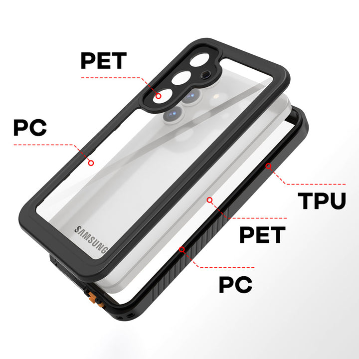 ARMOR-X Samsung Galaxy S25 SM-S931 Waterproof Case IP68 shock & water proof Cover. High quality TPU and PC material ensure fully protected from extreme environment - snow, ice, dirt & dust particles.