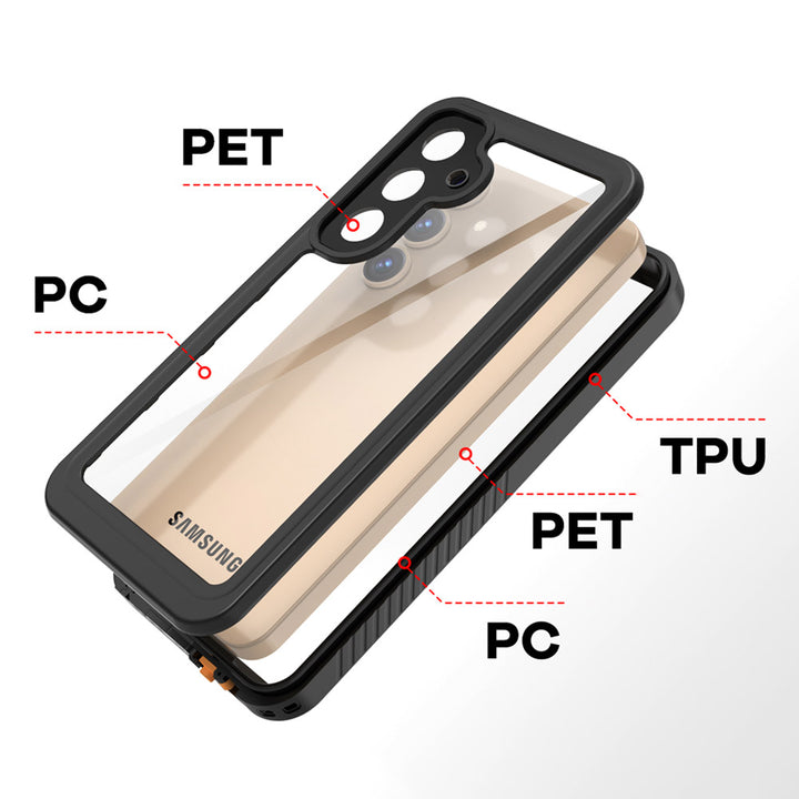 ARMOR-X Samsung Galaxy S25+ S25 Plus SM-S936 Waterproof Case IP68 shock & water proof Cover. High quality TPU and PC material ensure fully protected from extreme environment - snow, ice, dirt & dust particles.