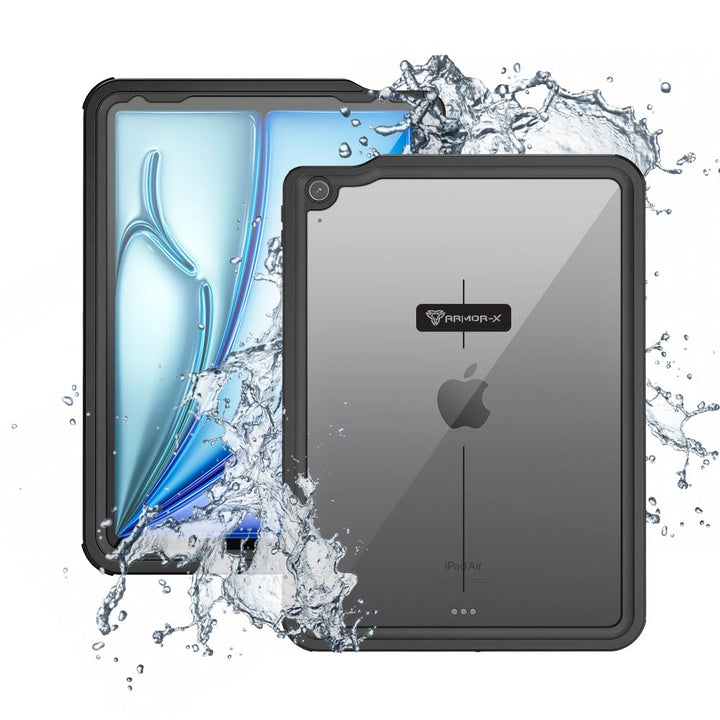 ARMOR-X iPad Air 11 ( M2 ) Waterproof Case IP68 shock & water proof Cover. Rugged Design with waterproof protection.