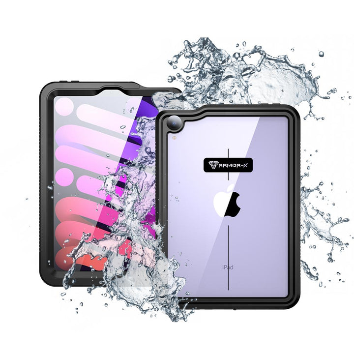 ARMOR-X iPad mini 6 Waterproof Case IP68 shock & water proof Cover. Rugged Design with waterproof protection.