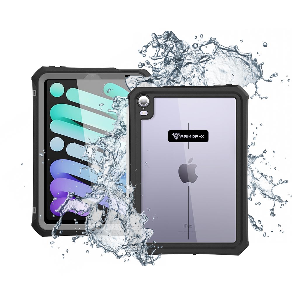 ARMOR-X Apple iPad mini 6 Waterproof Case IP68 shock & water proof Cover. Rugged Design with waterproof protection.