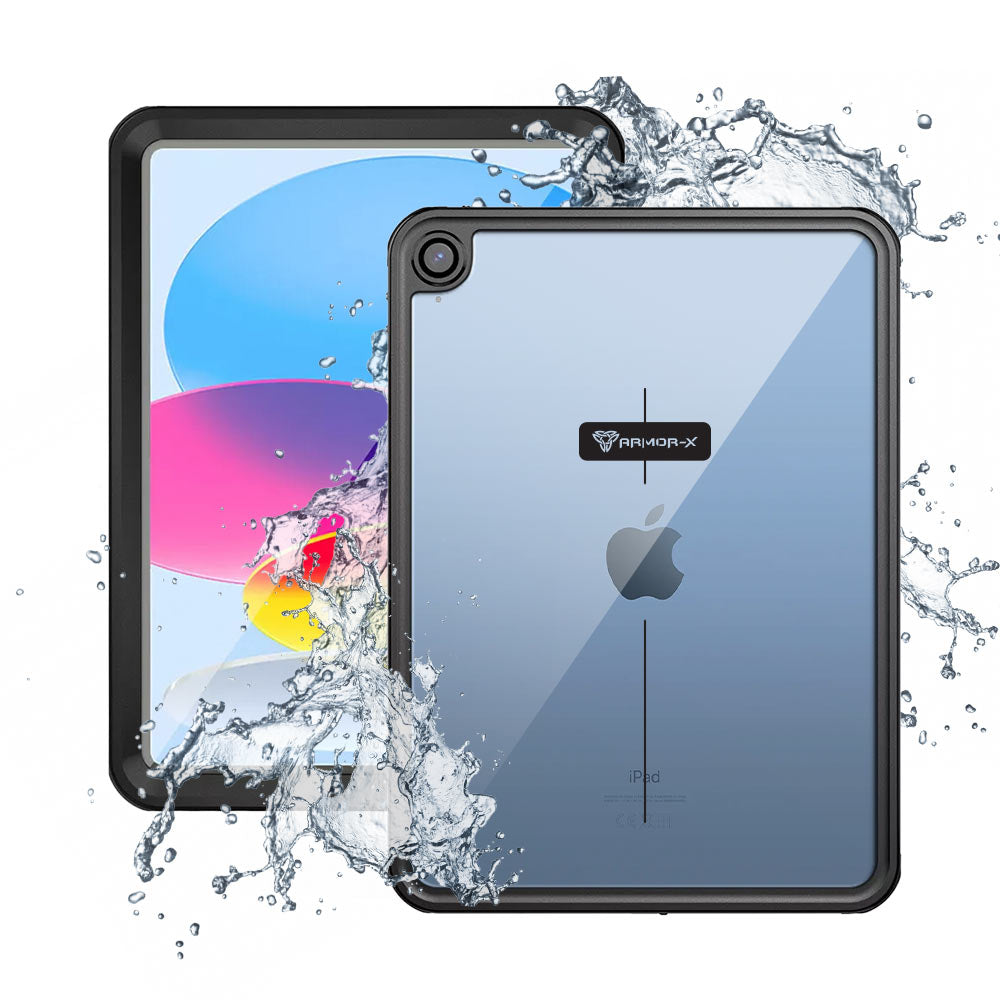 ARMOR-X iPad 10.9 (10th Gen.) Waterproof Case IP68 shock & water proof Cover. Rugged Design with waterproof protection.