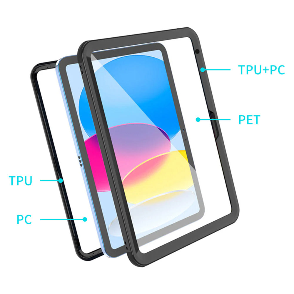 ARMOR-X iPad 10.9 Waterproof Case IP68 shock & water proof Cover. Rugged Design with drop proof protection.