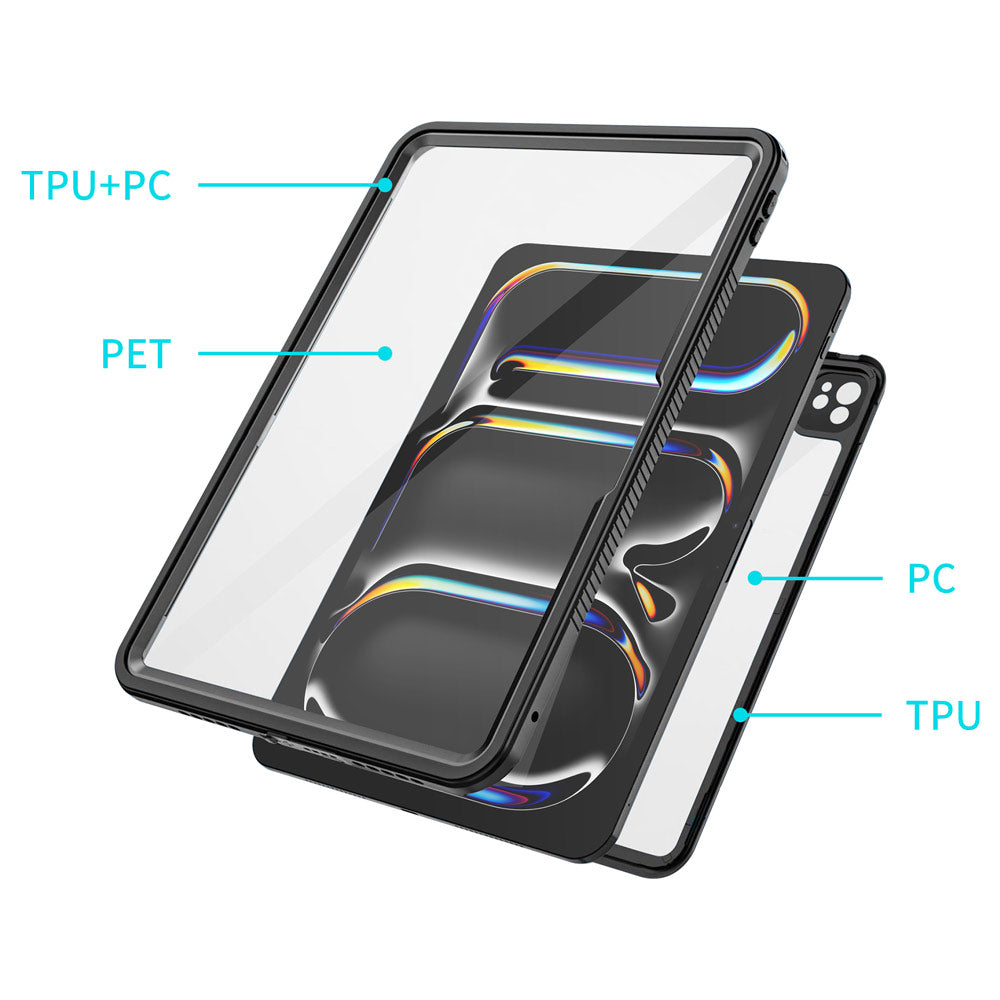 ARMOR-X iPad Pro 13 ( M4 ) Waterproof Case IP68 shock &amp; water proof Cover. Rugged Design with drop proof protection.