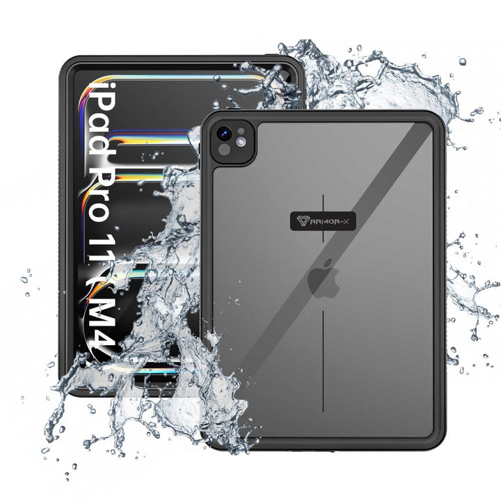 ARMOR-X iPad Pro 11 ( M4 ) Waterproof Case IP68 shock & water proof Cover. Rugged Design with waterproof protection.