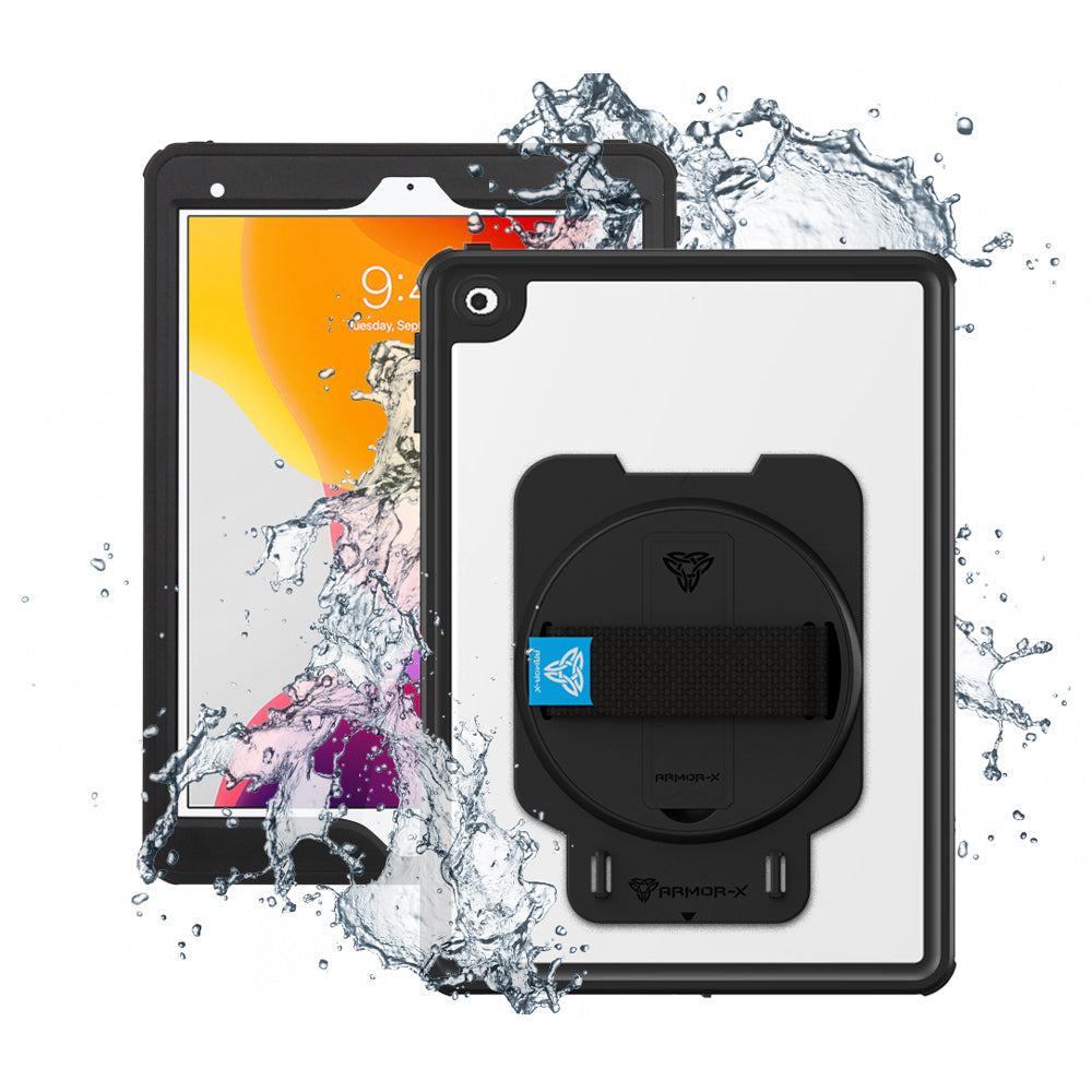 MUN-A10S | IPAD 10.2 (7TH & 8TH & 9TH GEN.) 2019 / 2020 / 2021 | Waterproof Case With Handstrap & Kickstand