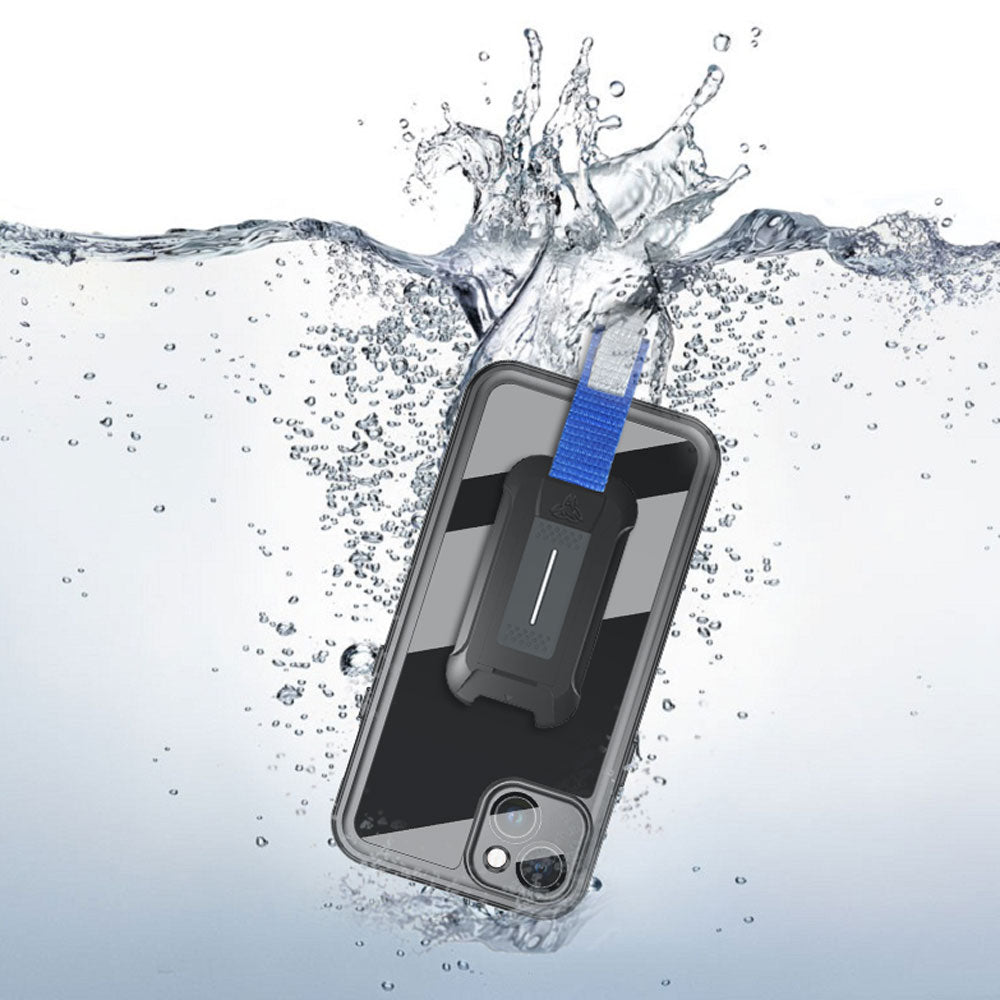 ARMOR-X iPhone 15 Waterproof Case IP68 shock & water proof Cover. IP68 Waterproof with fully submergible to 6.6' / 2 meter.