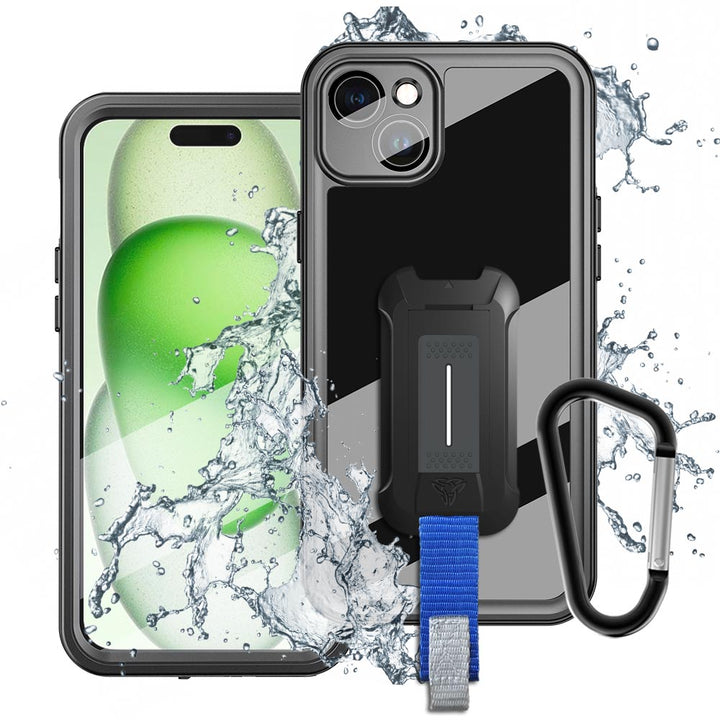 ARMOR-X iPhone 15 Plus Waterproof Case IP68 shock & water proof Cover. Mountable Rugged Design with drop proof protection.