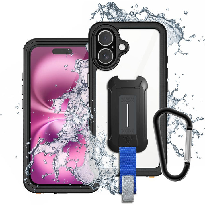 ARMOR-X iPhone 16 Waterproof Case IP68 shock & water proof Cover. Mountable Rugged Design with drop proof protection.