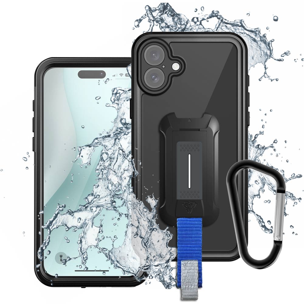 ARMOR-X iPhone 16 Waterproof Case IP68 shock & water proof Cover. Mountable Rugged Design with drop proof protection.
