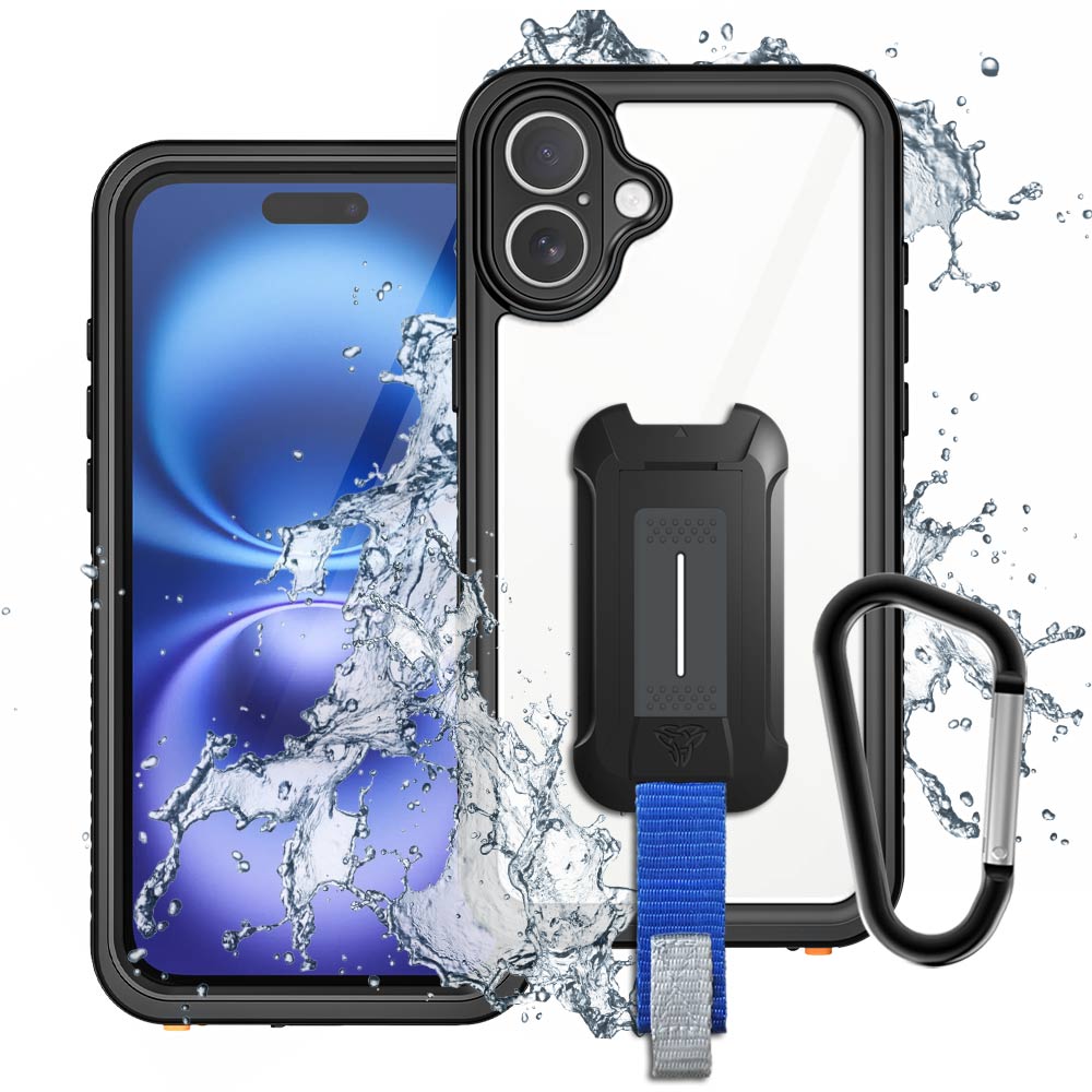 ARMOR-X iPhone 16 Plus Waterproof Case IP68 shock & water proof Cover. Mountable Rugged Design with drop proof protection.