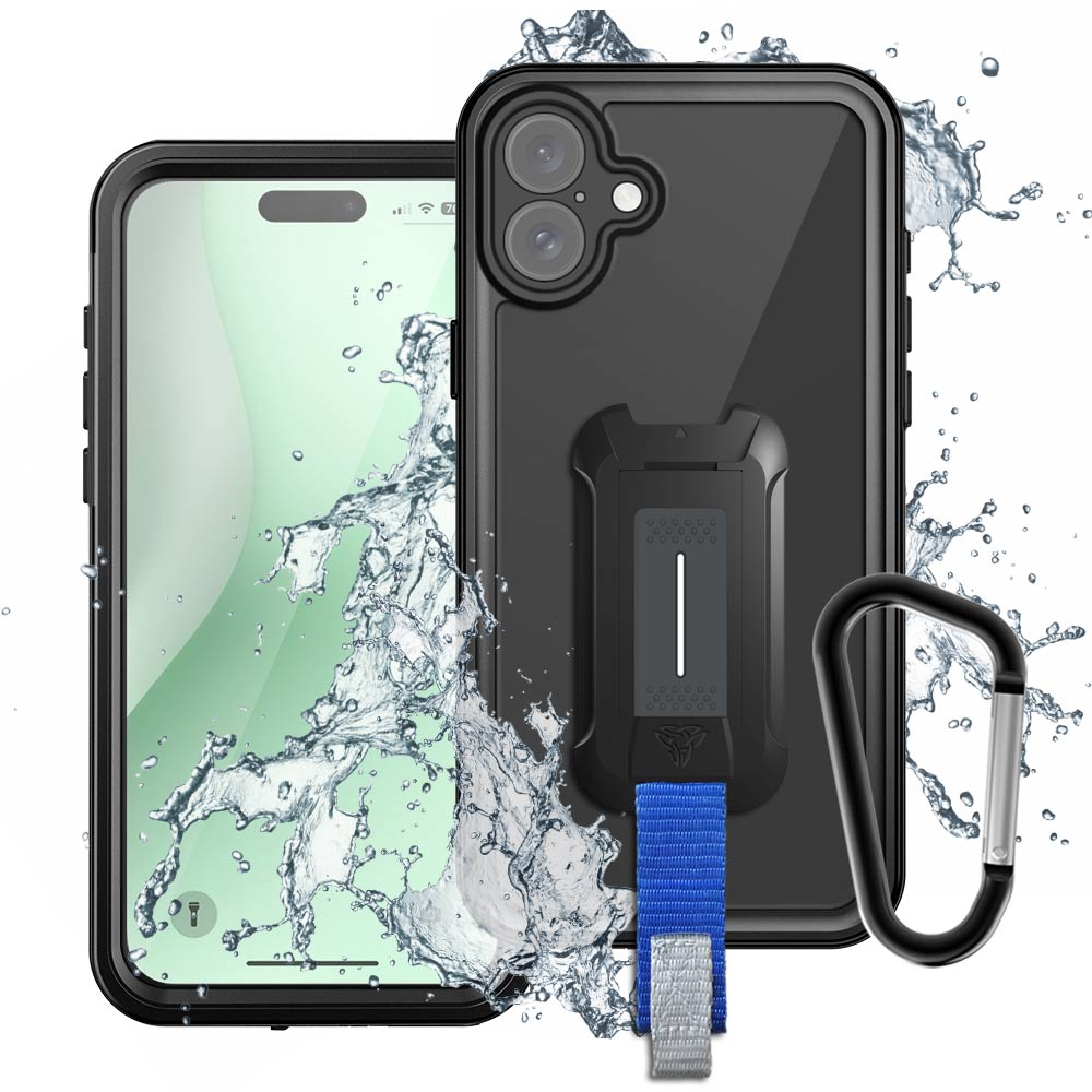 ARMOR-X iPhone 16 Plus Waterproof Case IP68 shock & water proof Cover. Mountable Rugged Design with drop proof protection.