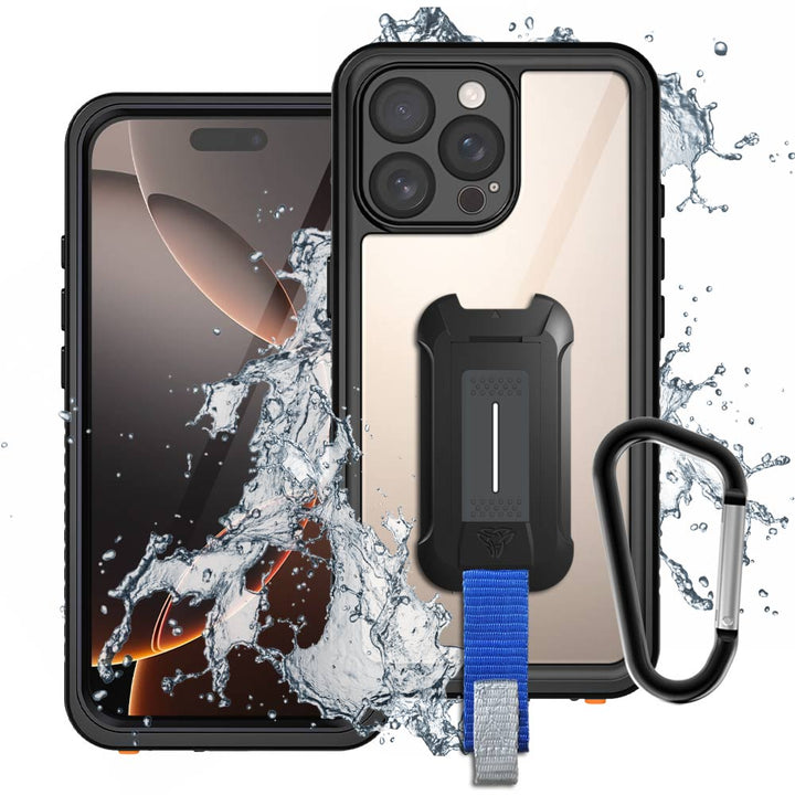 ARMOR-X iPhone 16 Pro Max Waterproof Case IP68 shock & water proof Cover. Mountable Rugged Design with drop proof protection.