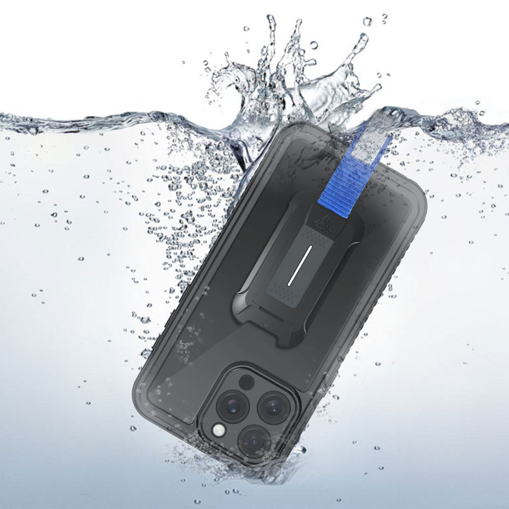 ARMOR-X iPhone 16 Pro Max Waterproof Case IP68 shock & water proof Cover. IP68 Waterproof with fully submergible to 6.6' / 2 meter.