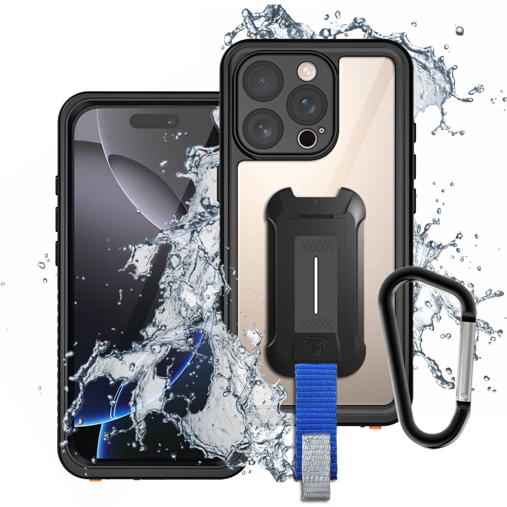 ARMOR-X iPhone 16 Pro Waterproof Case IP68 shock & water proof Cover. Mountable Rugged Design with drop proof protection.