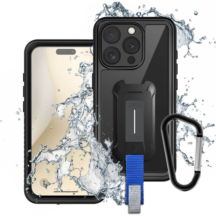 ARMOR-X iPhone 16 Pro Waterproof Case IP68 shock & water proof Cover. Mountable Rugged Design with drop proof protection.