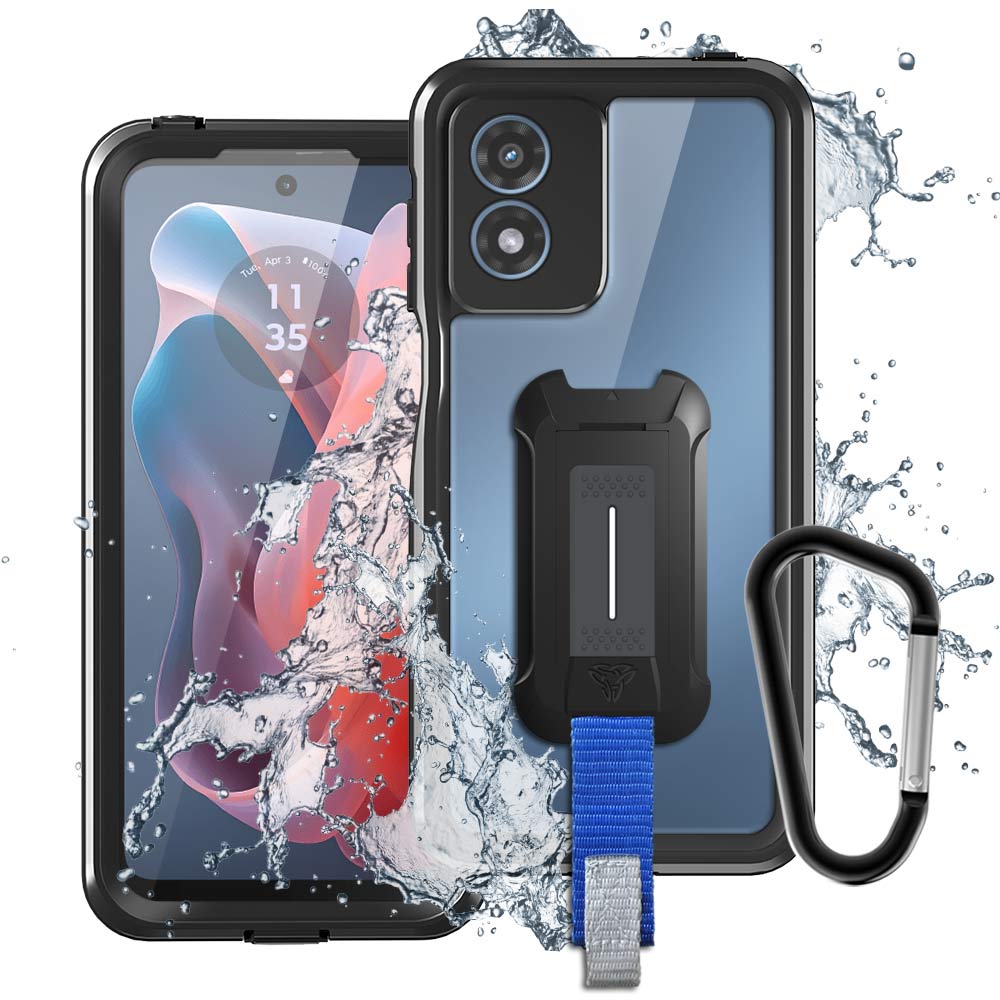 ARMOR-X Motorola Moto G Play 2024 IP68 shock & water proof cover. Military-Grade Mountable Rugged Design with best waterproof protection.