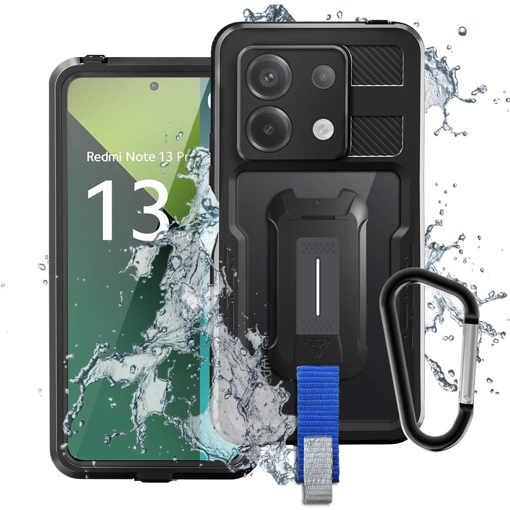 ARMOR-X Xiaomi Redmi Note 13 Pro 5G IP68 shock & water proof cover. Military-Grade Mountable Rugged Design with best waterproof protection.