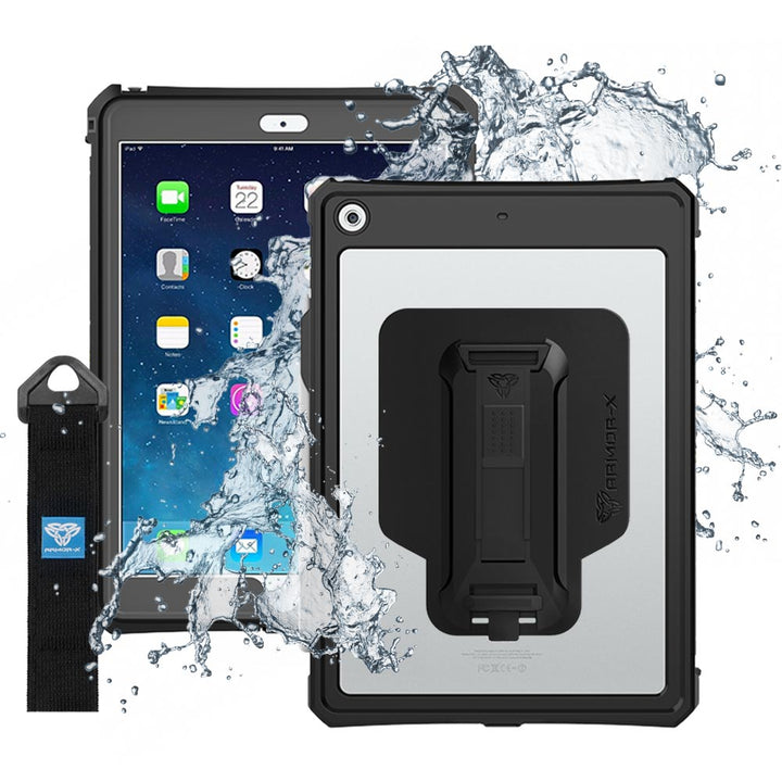 MXK-A10S | IPAD 10.2 (7TH & 8TH & 9TH GEN.) 2019 / 2020 / 2021 | IP68 Waterproof Case W/ Keyboard Connector, Pencil Holder, Hand Strap, Kickstand & X-mount