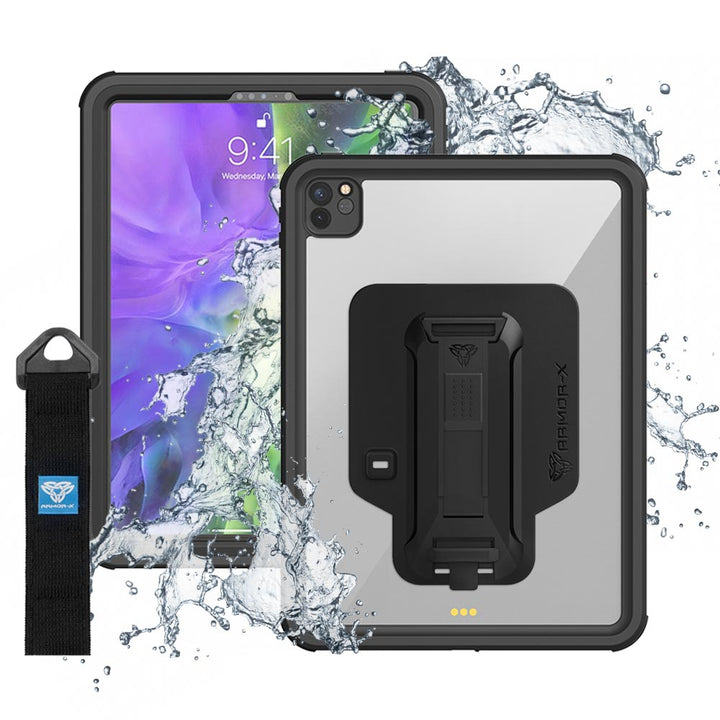 MXS-A12S | iPad Pro 11 ( 2nd Gen ) 2020 | IP68 Waterproof, Shock & Dust Proof Case With Handstrap & Kickstand & X-Mount