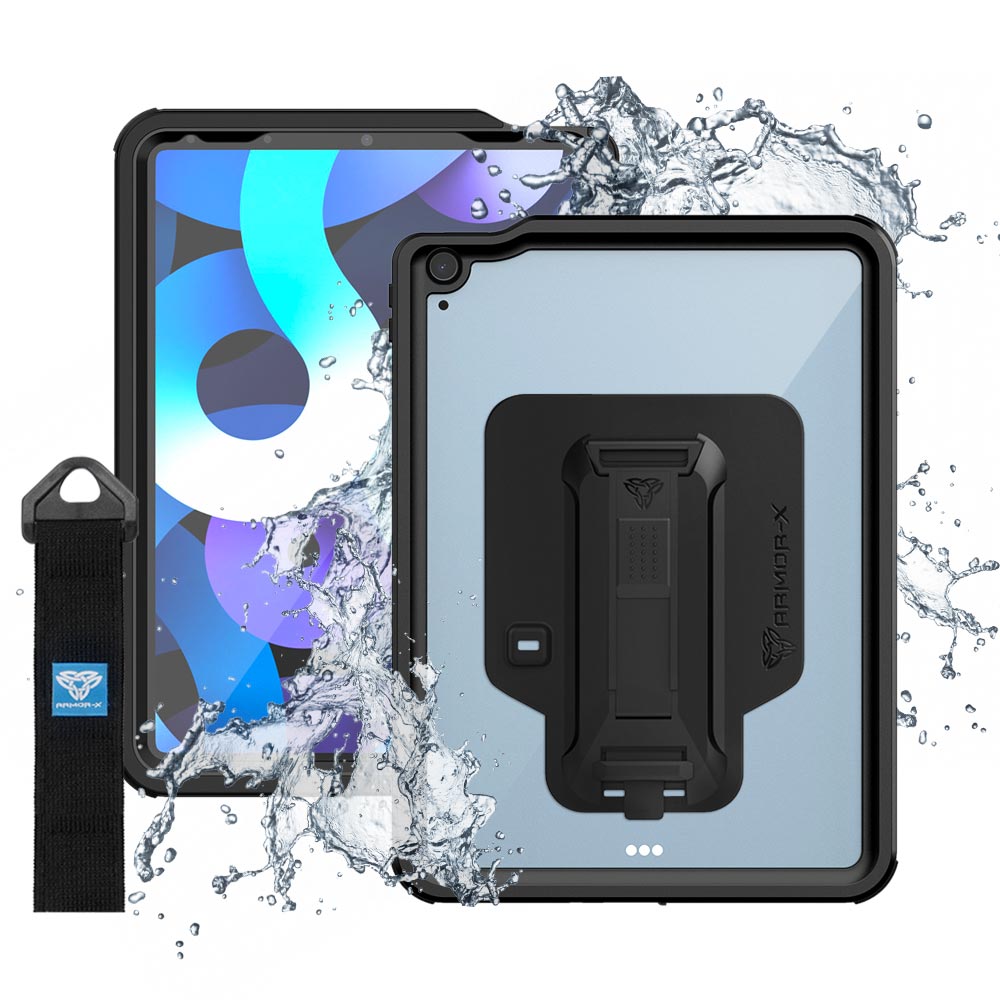 MXS-A14S | iPad Air 4 2020 / Air 5 2022 | IP68 Waterproof, Shock & Dust Proof Case With Handstrap & Kickstand & X-Mount