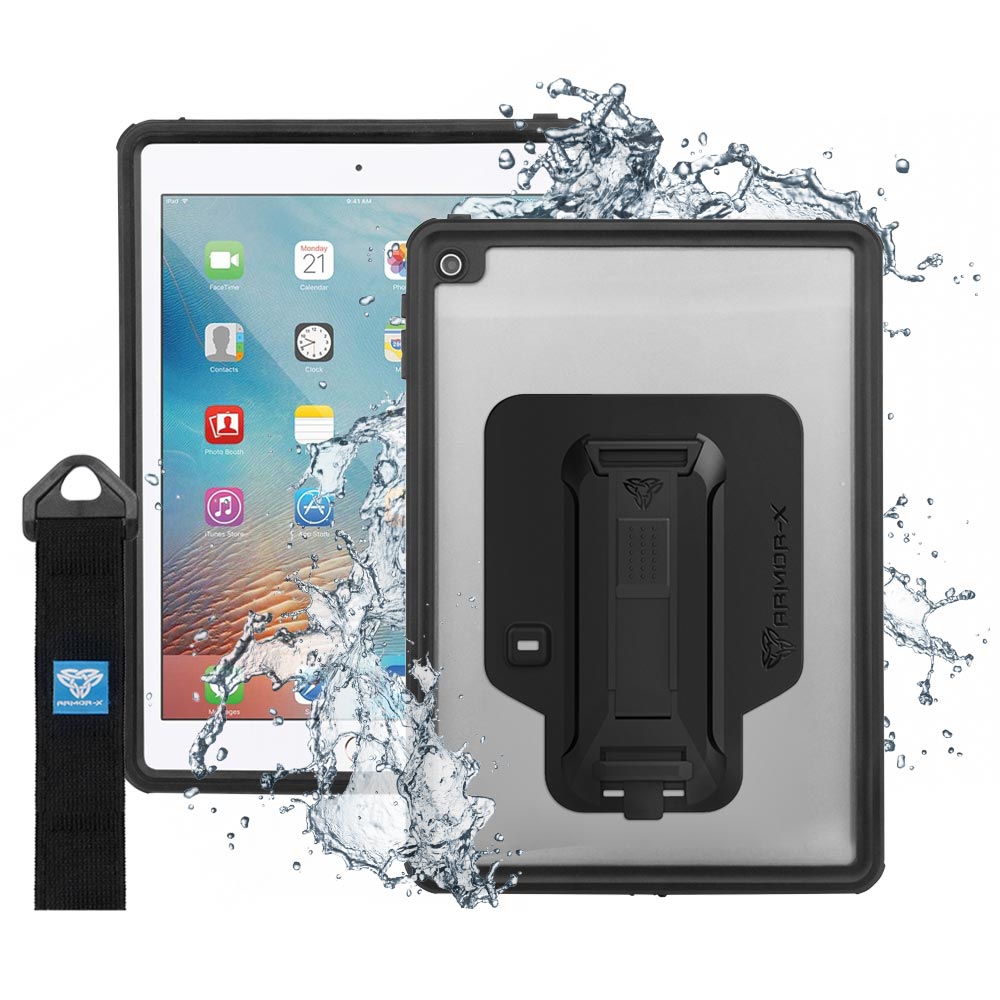 MXS-A6S | iPad Air 2 | IP68 Waterproof, Shock & Dust Proof Case With Handstrap & Kickstand & X-Mount