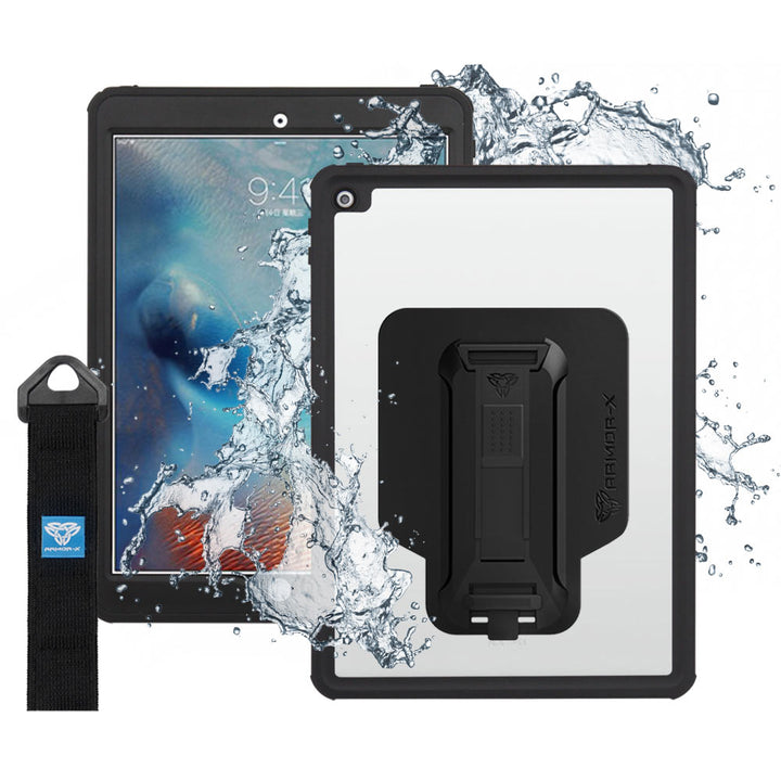 MXS-A8S | iPad Pro 10.5 2017 | IP68 Waterproof Case With Handstrap & Kickstand & X-Mount