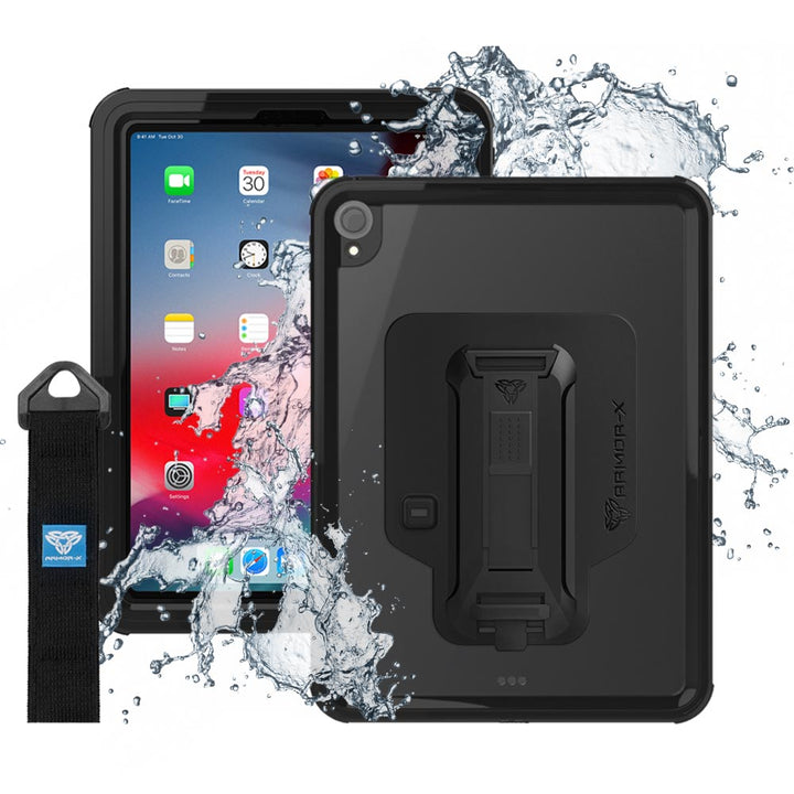 MXS-A9S | iPad Pro 11 2018 | IP68 Waterproof, Shock & Dust Proof Case With Handstrap & Kickstand & X-Mount