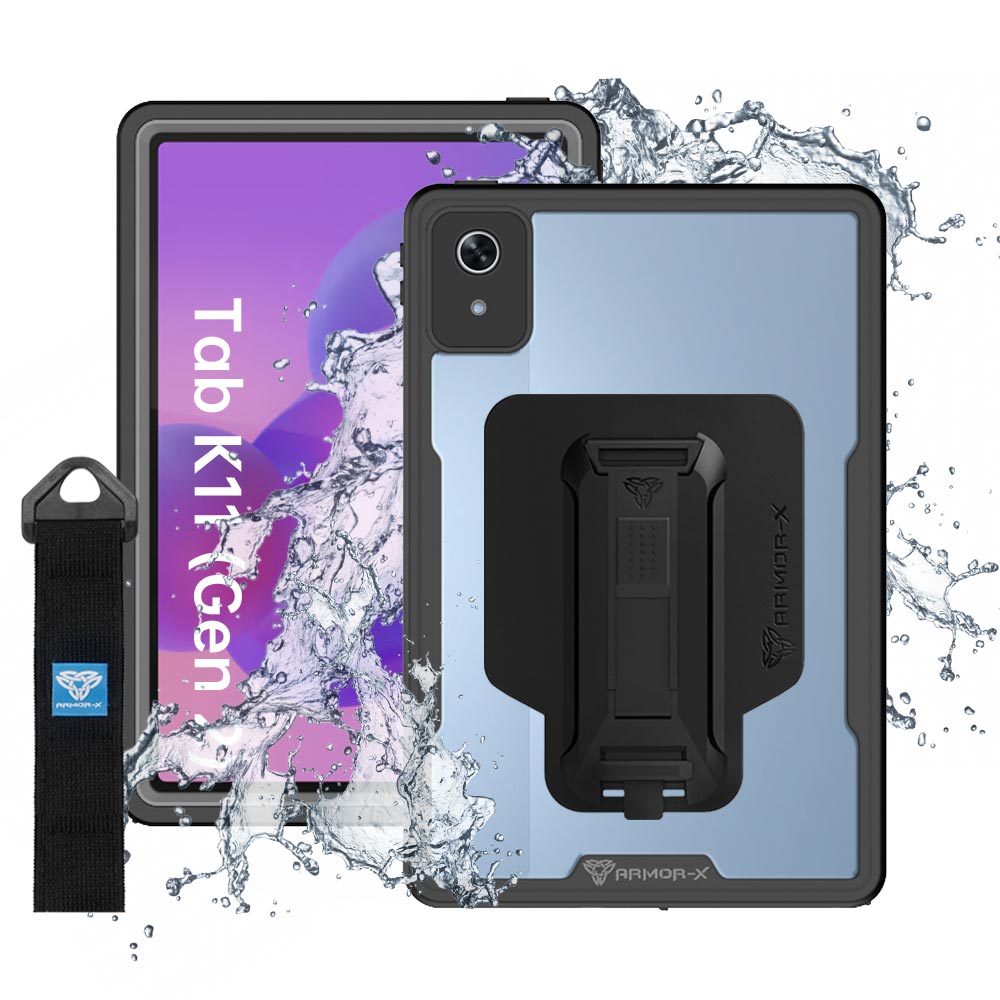 ARMOR-X Lenovo Tab K11 (Gen 2) TB336 Waterproof Case IP68 shock & water proof Cover. Mountable Rugged Design with waterproof protection.