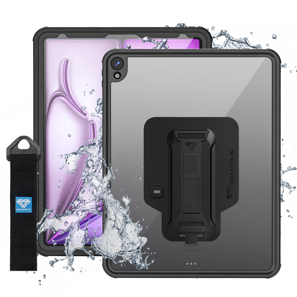 MXS-iPad-A6 | iPad Air 13 (M2) / (M3) | IP68 Waterproof, Shock & Dust Proof Case With Handstrap & Kickstand & X-Mount