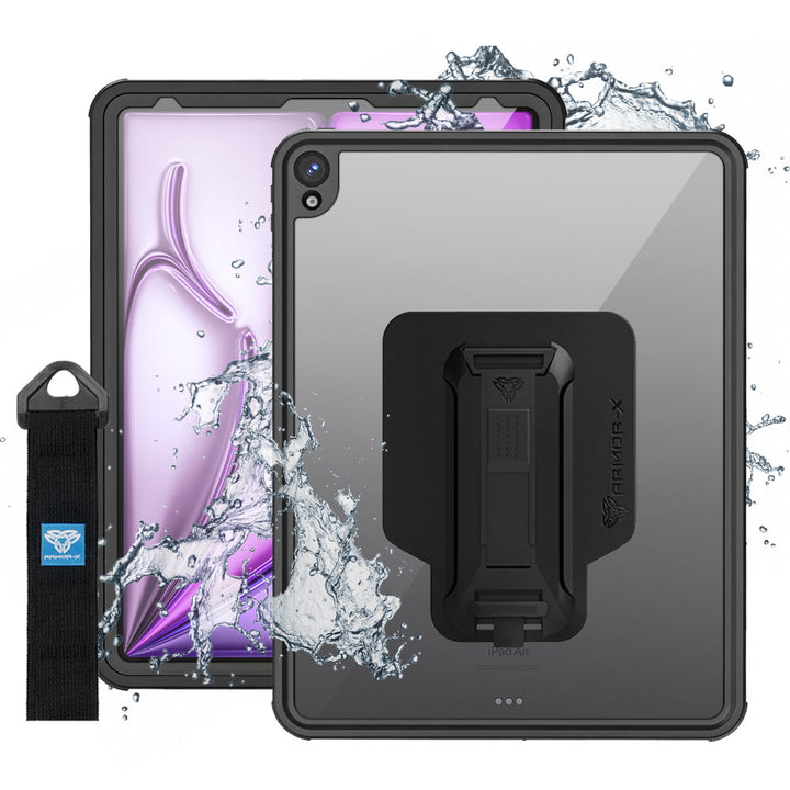 ARMOR-X iPad Air 13 ( M2 ) Waterproof Case IP68 shock & water proof Cover. Mountable Rugged Design with waterproof protection.