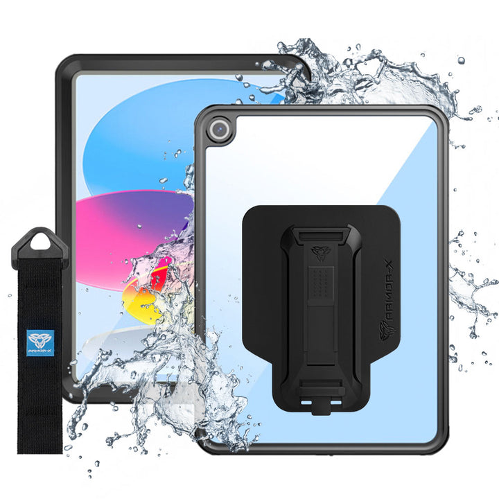 ARMOR-X iPad 10.9 Waterproof Case IP68 shock & water proof Cover. Mountable Rugged Design with waterproof protection.