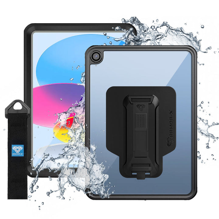 ARMOR-X iPad 10.9 (10th Gen.) Waterproof Case IP68 shock & water proof Cover. Mountable Rugged Design with waterproof protection.