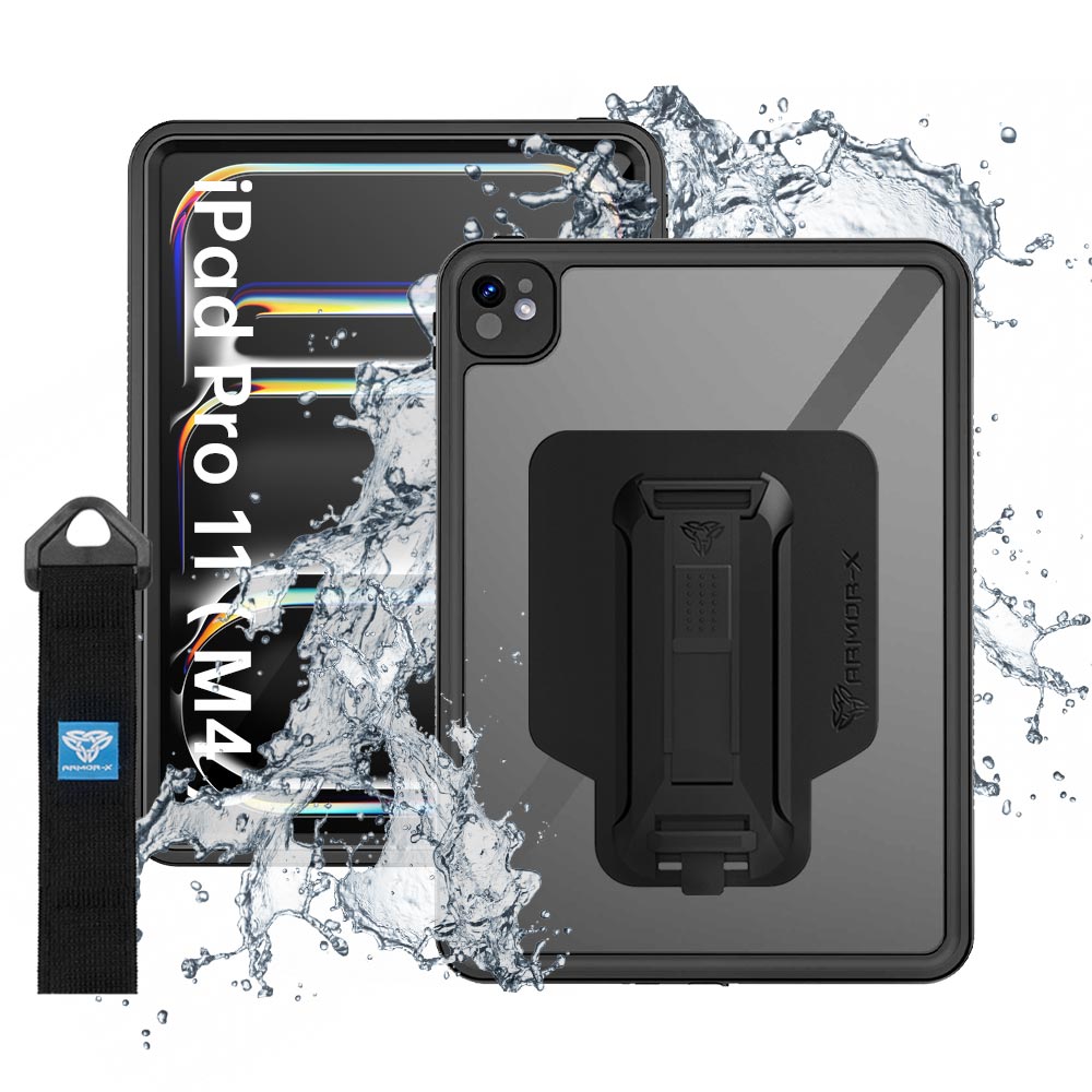 MXS-iPad-PR11 | iPad Pro 11 ( M4 ) | IP68 Waterproof, Shock & Dust Proof Case With Handstrap & Kickstand & X-Mount