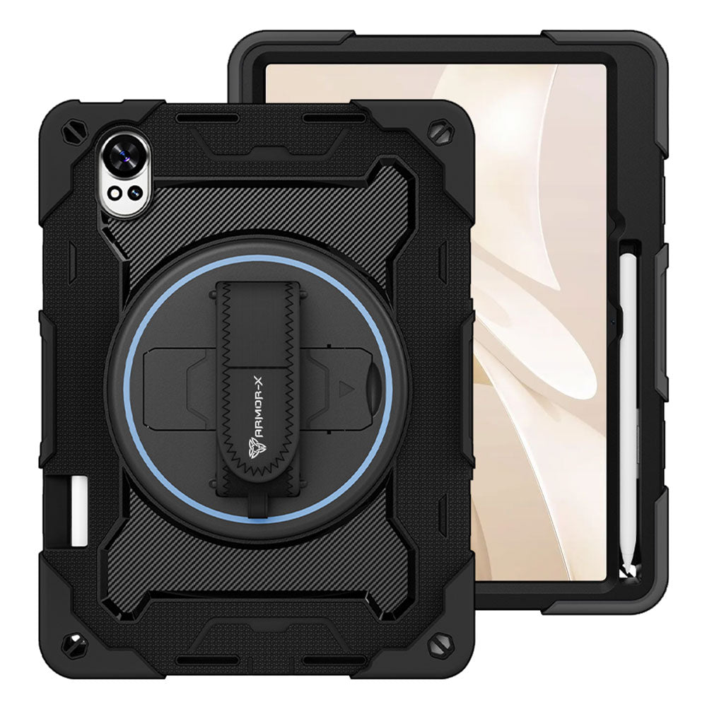 ARMOR-X Huawei MatePad 12 X (2026) / (2025) LRT-W09 / (2024) BKY-W09 shockproof case, impact protection cover with hand strap and kick stand. One-handed design for your workplace.