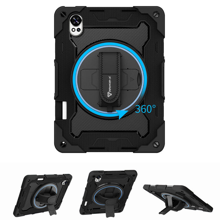 ARMOR-X Huawei MatePad 12 X (2026) / (2025) LRT-W09 / (2024) BKY-W09 shockproof case, impact protection cover with hand strap and kick stand, with 360 degree rotation hand strap design. Hand free typing, drawing, video watching.