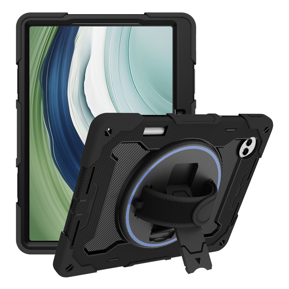 ARMOR-X Huawei MatePad Pro 13.2 shockproof case, impact protection cover with hand strap and kick stand. One-handed design for your workplace.