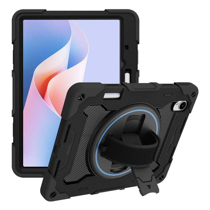 ARMOR-X Huawei MatePad 11.5 S shockproof case, impact protection cover with hand strap and kick stand. One-handed design for your workplace.