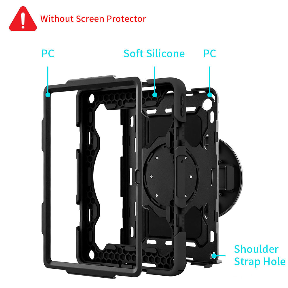 ARMOR-X Lenovo Tab K10 Gen 2 TB311 / Lenovo Tab ( 10.1" TB311 ) shockproof case, impact protection cover with hand strap and kick stand. Ultra 3 layers impact resistant design.