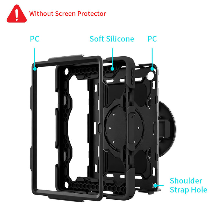 ARMOR-X Lenovo Tab K10 Gen 2 TB311 / Lenovo Tab ( 10.1" TB311 ) shockproof case, impact protection cover with hand strap and kick stand. Ultra 3 layers impact resistant design.