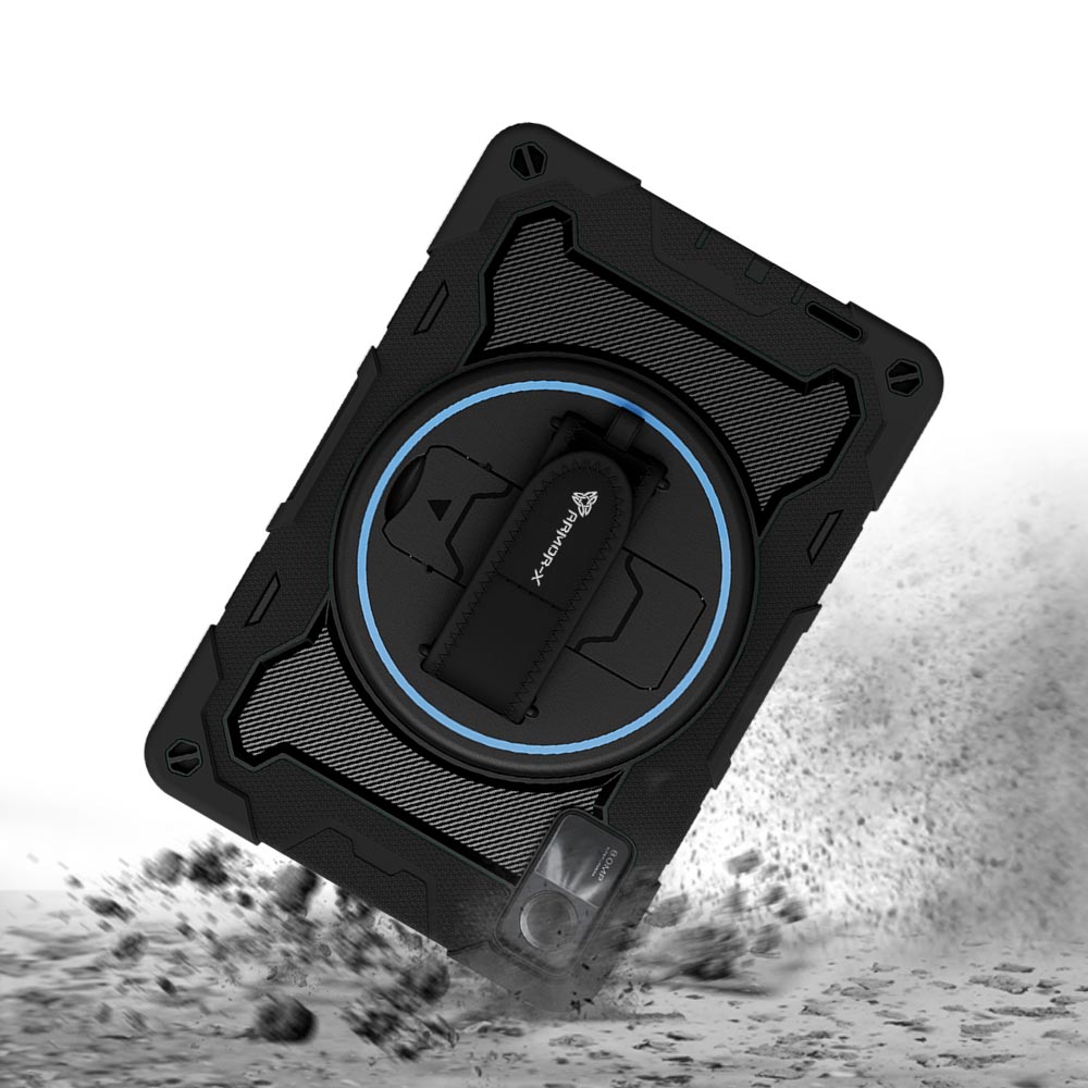 ARMOR-X Xiaomi Redmi Pad SE shockproof case, impact protection cover with hand strap and kick stand. Rugged protective case with the best dropproof protection.