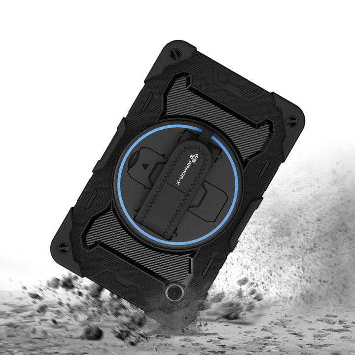 ARMOR-X Samsung Galaxy Tab A11 ( 8.7" ) SM-X130 / SM-X133 / SM-X135 shockproof case, impact protection cover with hand strap and kick stand. Rugged protective case with the best dropproof protection.