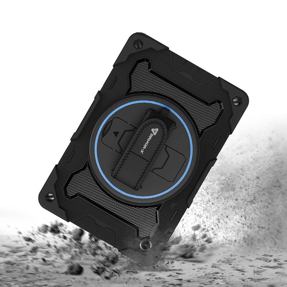 ARMOR-X Samsung Galaxy Tab A11+ A11 Plus ( 11" ) SM-X230 / SM-X235 / SM-X236 / SM-X238 shockproof case, impact protection cover with hand strap and kick stand. Rugged protective case with the best dropproof protection.
