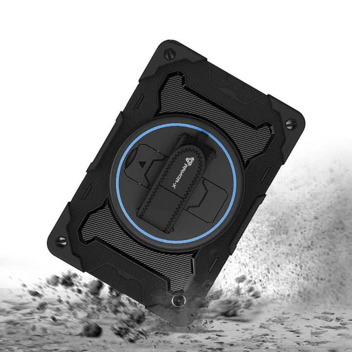 ARMOR-X Samsung Galaxy Tab A11+ A11 Plus ( 11" ) SM-X230 / SM-X235 / SM-X236 / SM-X238 shockproof case, impact protection cover with hand strap and kick stand. Rugged protective case with the best dropproof protection.